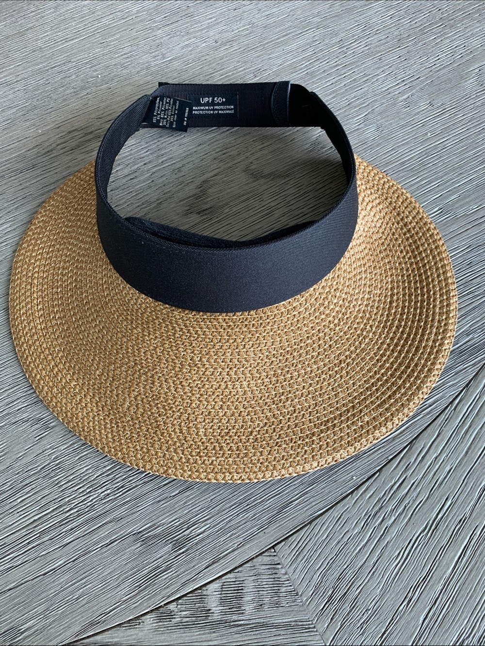 Eric Javits luxurious straw sun visor. Like New